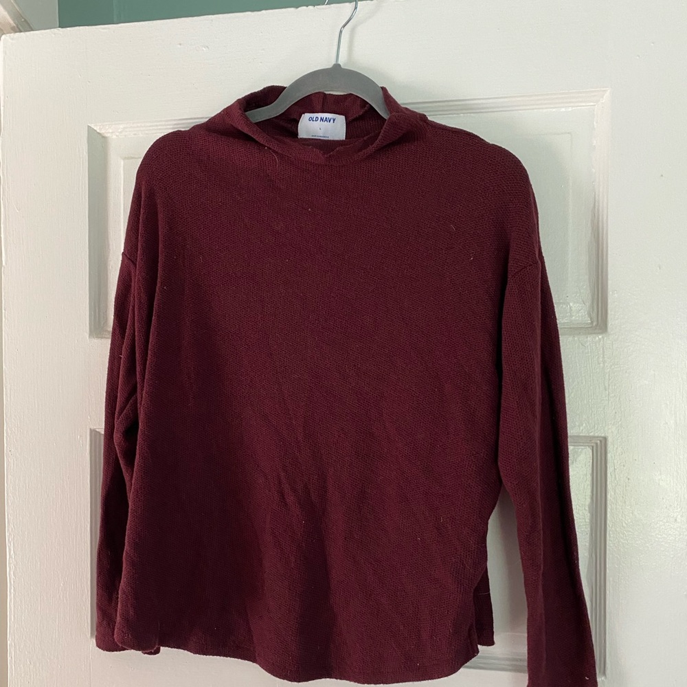Burgundy Old Navy Funnel Neck Sweater